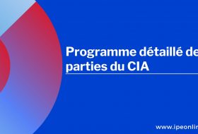 Programme détaillé des 3 parties du CIA
