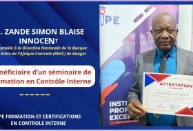 Témoignage M Zande Simon de la BEAC Centrafrique / IPE Formation en Contrôle interne